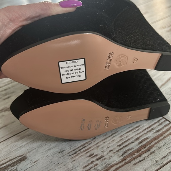 NWT-Victor&Rolf black wedge ankle booties - Picture 6 of 7